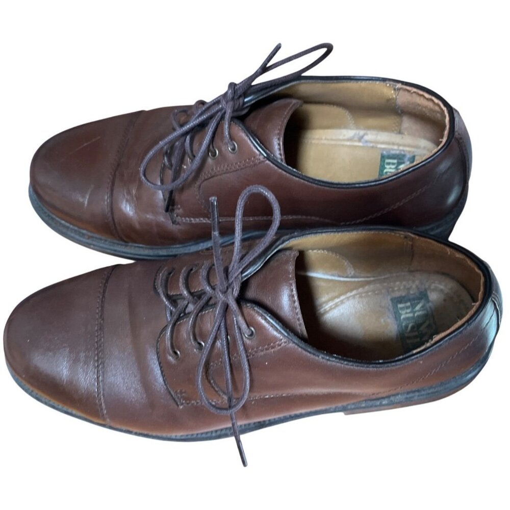 Nunn Bush Mens Brown Leather Oxford Dress Shoes 11M